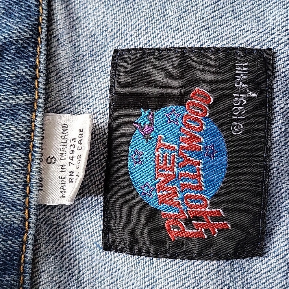Vintage 90s Planet Hollywood Jean Jacket Small - Picture 6 of 10